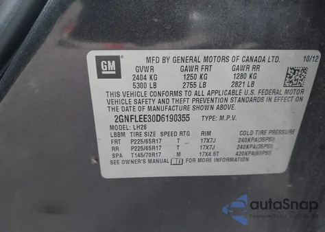 2013 Chevrolet Equinox 1Lt z USA, uszkodzony, nr VIN 2GNFLEE30D6190355